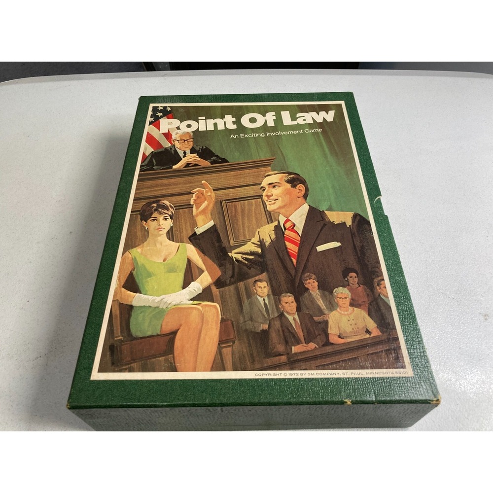 Vintage 1972 Point of Law 3M Bookshelf Collectible Game Complete Exciting